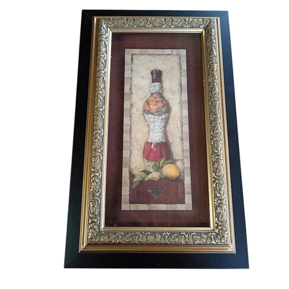 Vintage Tuscan Style 3D Wall Art Ornate Gold Plaque